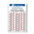 Decimal Equivalent Chart (4"x6"x0.015)